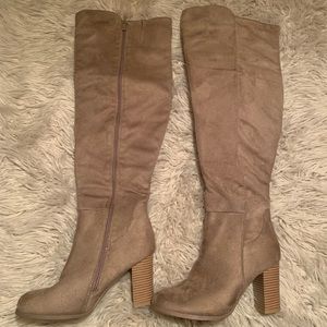 Forever 21 Knee High Faux Suede Boots